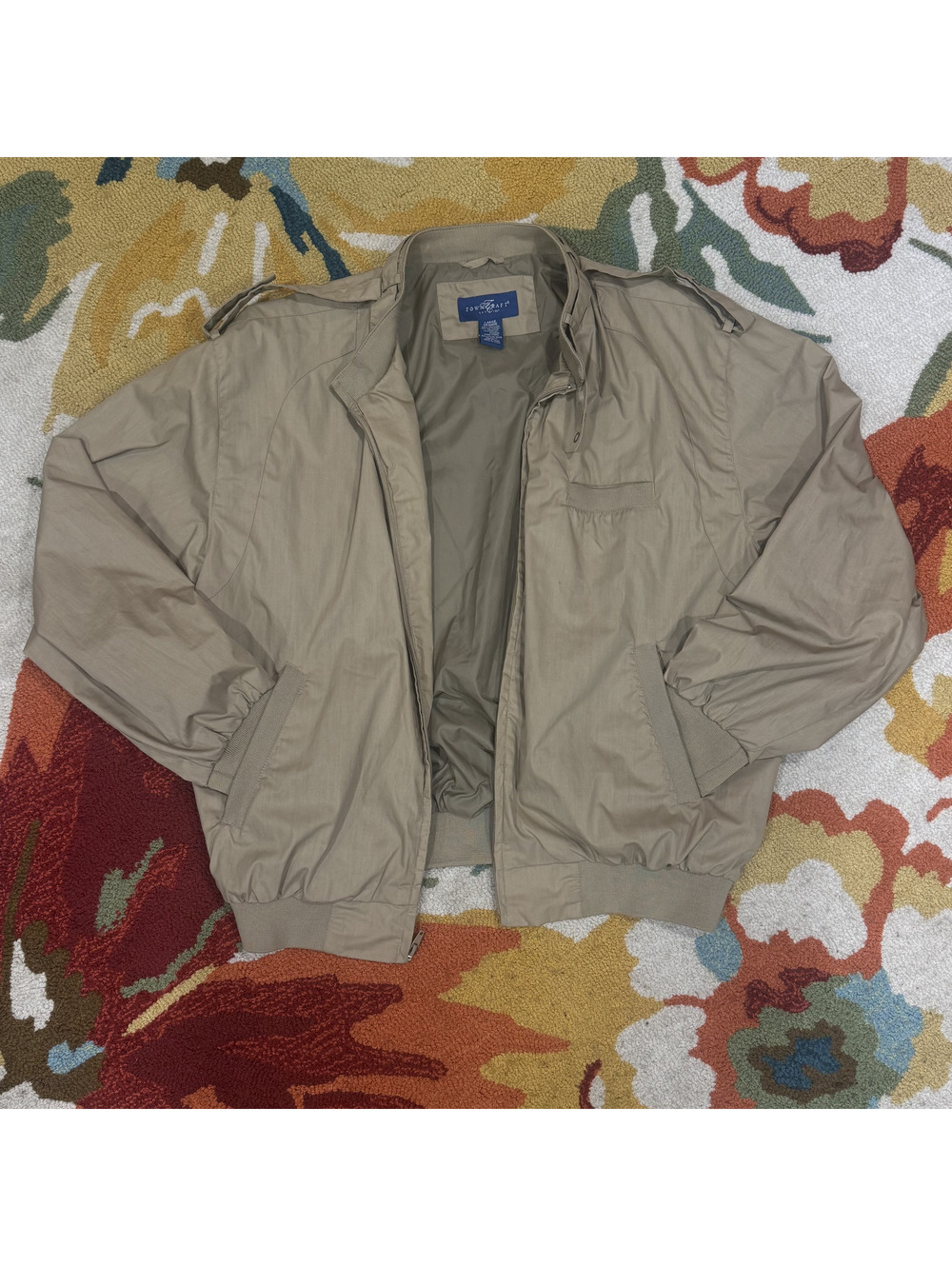 Townecraft Tan Lightweight Bomber Jacket Size Large